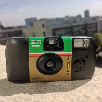 Fujifilm SIMPLE ACE ISO 400 전원 플래시 일회용 필름 카메라 27 사진 노출 단일 사용 일회용 필름 카메라 사용